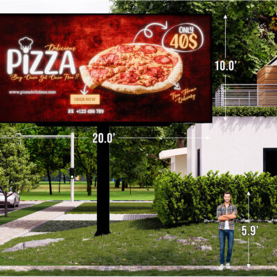Double Sided 10'x20' Outdoor LED Billboard Sign 5K- 6mm Resolution