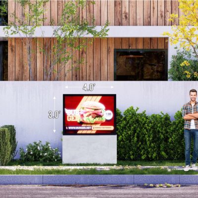 Single Sided 3'x4' Outdoor LED Sign UHD 10mm  Resolution
