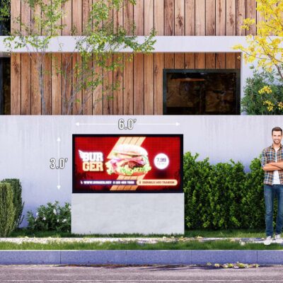 Single Sided 3'x6' Outdoor LED Sign UHD 10mm Resolution