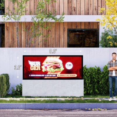 Single Sided 3'x8' Outdoor LED Sign UHD 10mm  Resolution