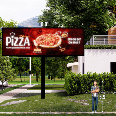 Double Sided 6'x18' Outdoor LED Sign 5K- 6mm Resolution