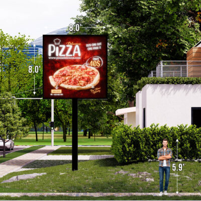 Double Sided 8'x8' Outdoor LED Sign 5K- 6mm Resolution