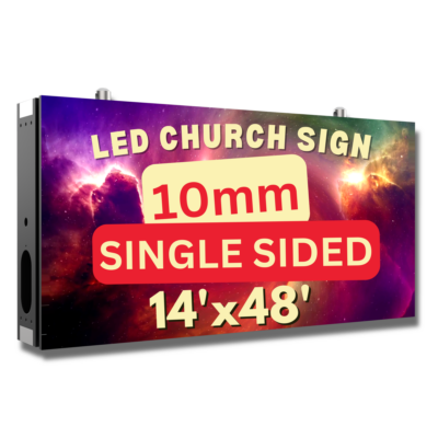 Single Sided 14'x48' Outdoor LED Business Billboard Sign UHD 10mm Resolution